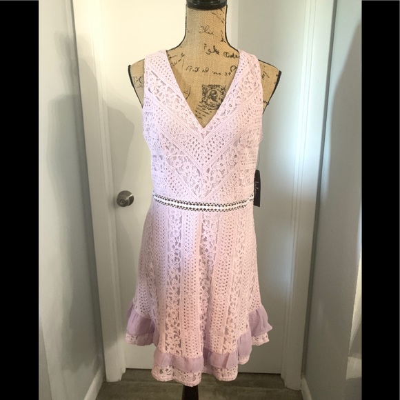Lulu’s Lace Pink Lilac Dress - Picture 2 of 6
